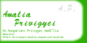 amalia privigyei business card